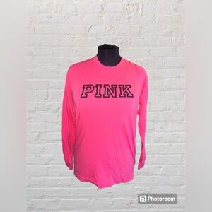 PINK By Victoria’s Secret Pink Long Sleeve Campus Tee Size XS